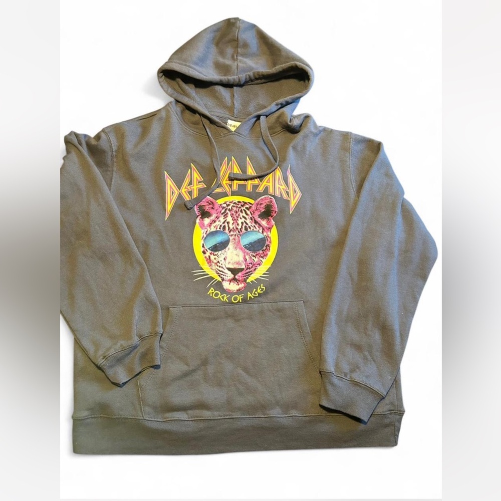 Def Leppard Gray Graphic Hoodie